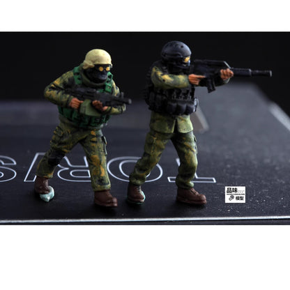 Homemade 1/72 Rebel Mercenaries Heavy Duty Team 8-Persons Finished Model Toys