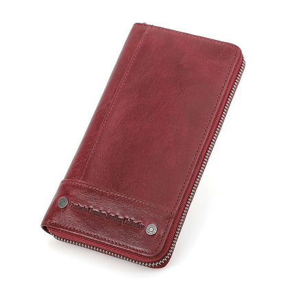 Wallets Genuine Leather Card Holder Purse Zipper Wallet Fashion Clutch Bag 1 PC
