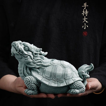 9CM China Style Tea Pet Fish Tank Landscaping Dragon Turtle Ornaments Decoration