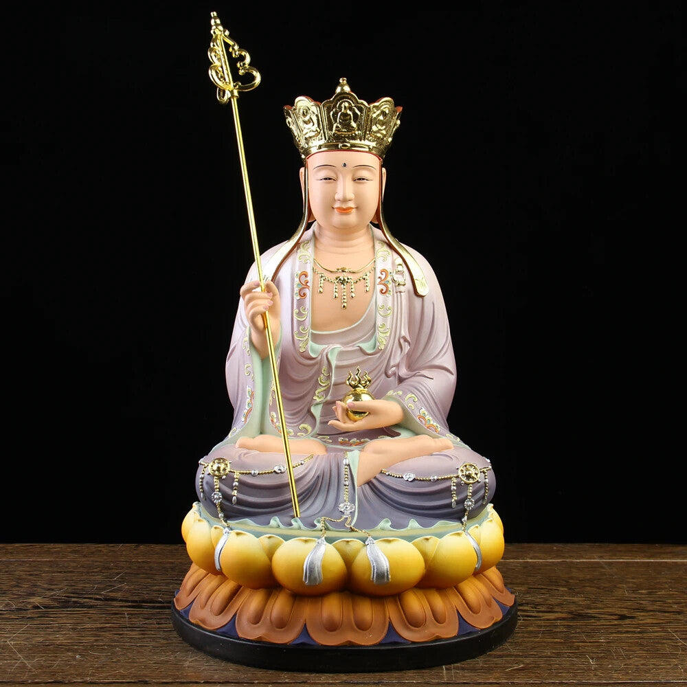 Collected Ksitigarbha Bodhisattva Dizang Pusa BUDDHA Figure Home Altar Worship
