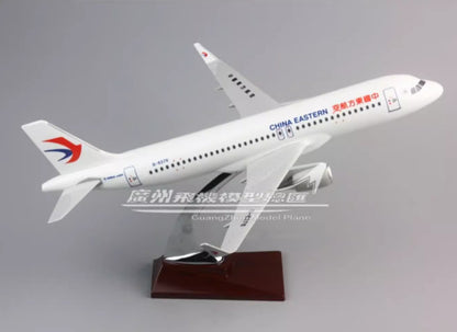 38CM China Eastern AIRBUS A320 B-6376 Passenger Aeroplane Resin Aircrarft Model