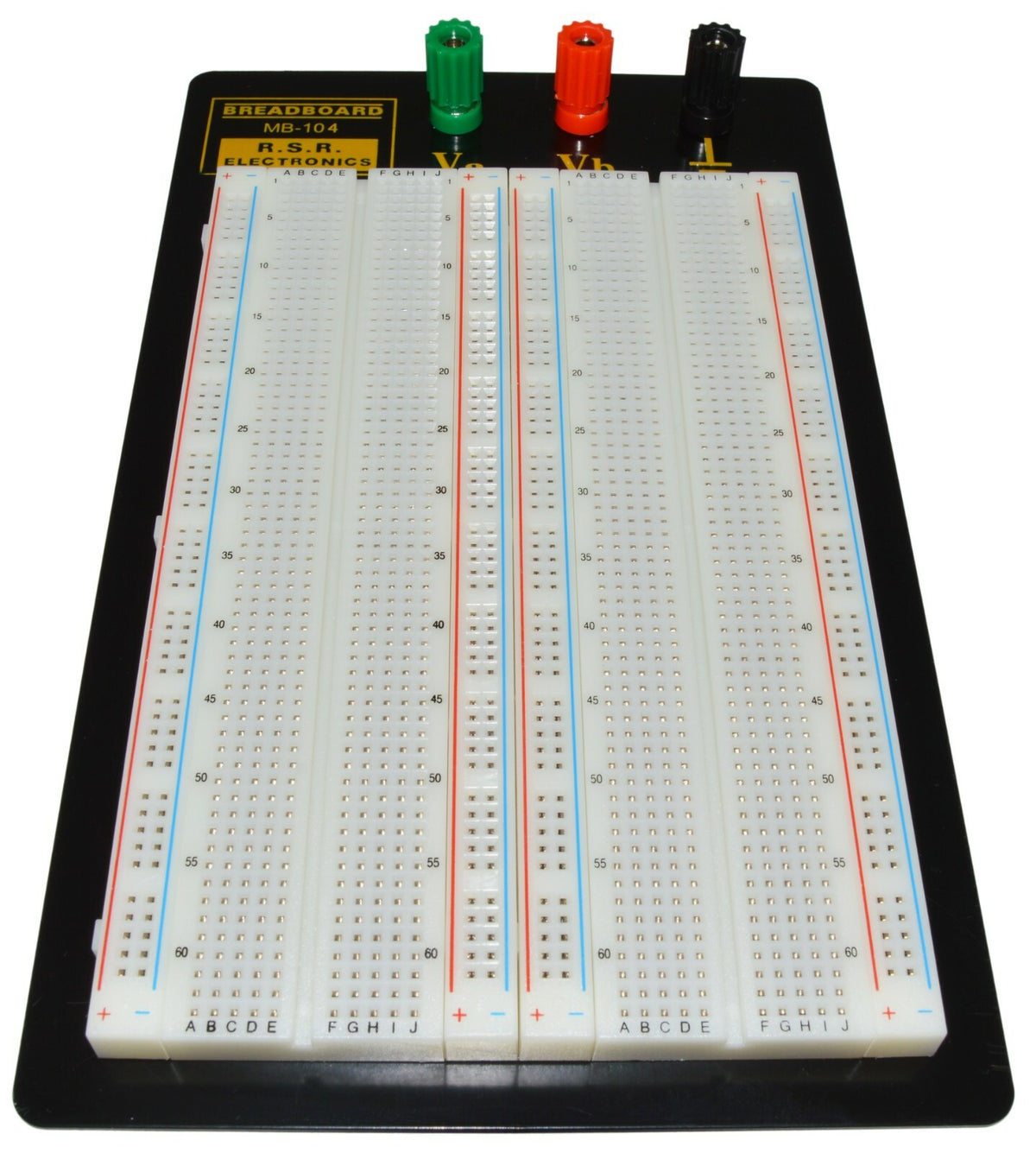 Solderless Breadboard with Metal Backplate - 1660 Tie Points, 3 Binding Posts
