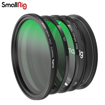 SmallRig 5-in-1 Magnetic 67mm Lens Filter Kit: VND+CPL+Black Mist 1/4 4726
