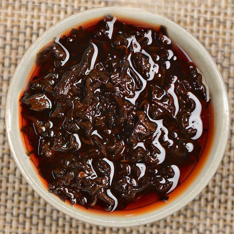 357g Bulang Puerh Ripe Tea Cake Yunnan Old Pu-erh Cooked Tea Chinese Pu'er Tea