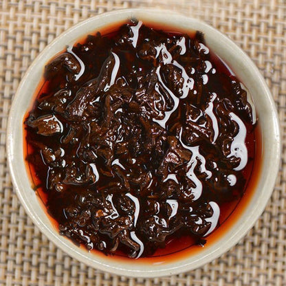 357g Bulang Puerh Ripe Tea Cake Yunnan Old Pu-erh Cooked Tea Chinese Pu'er Tea