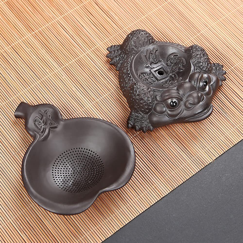 Purple Sand Golden Toad Tea Pet Tea Strainer Tea Filter Home Creative Tea Set