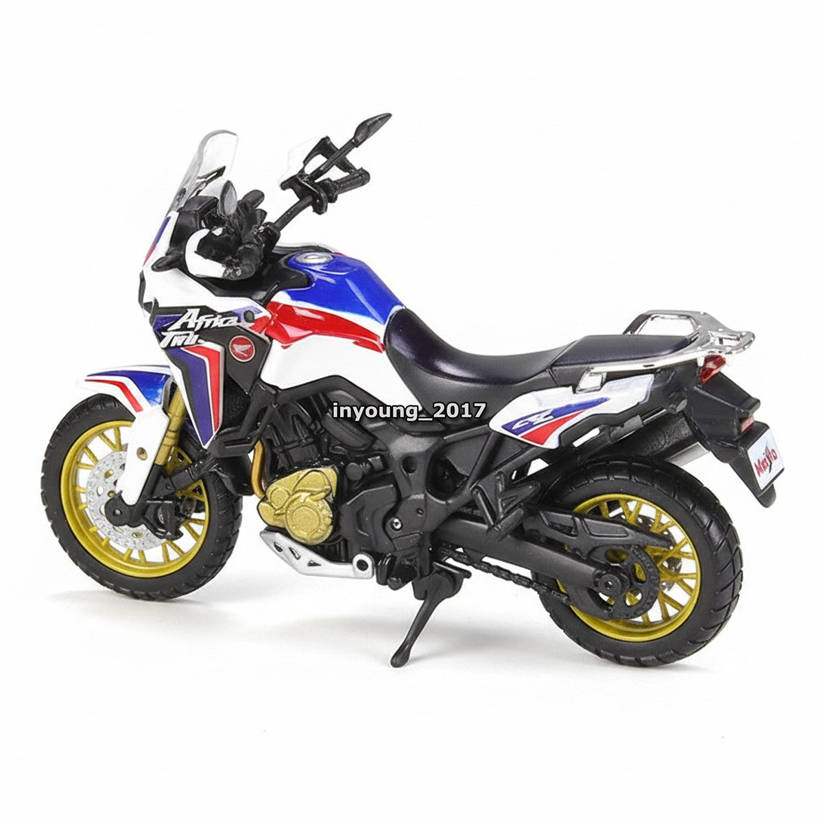 1/18 Honda Africa Twin DCT Motorcycle Model Diecast Toy Vehicle Boys Toys White