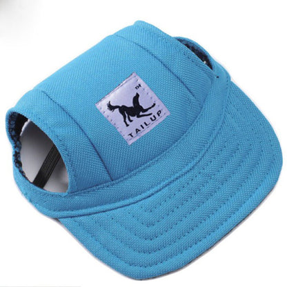 Dog Sun Hat Pet Baseball Cap Adjustable Sunscreen Ear Holes Visor Cap S-XL size!