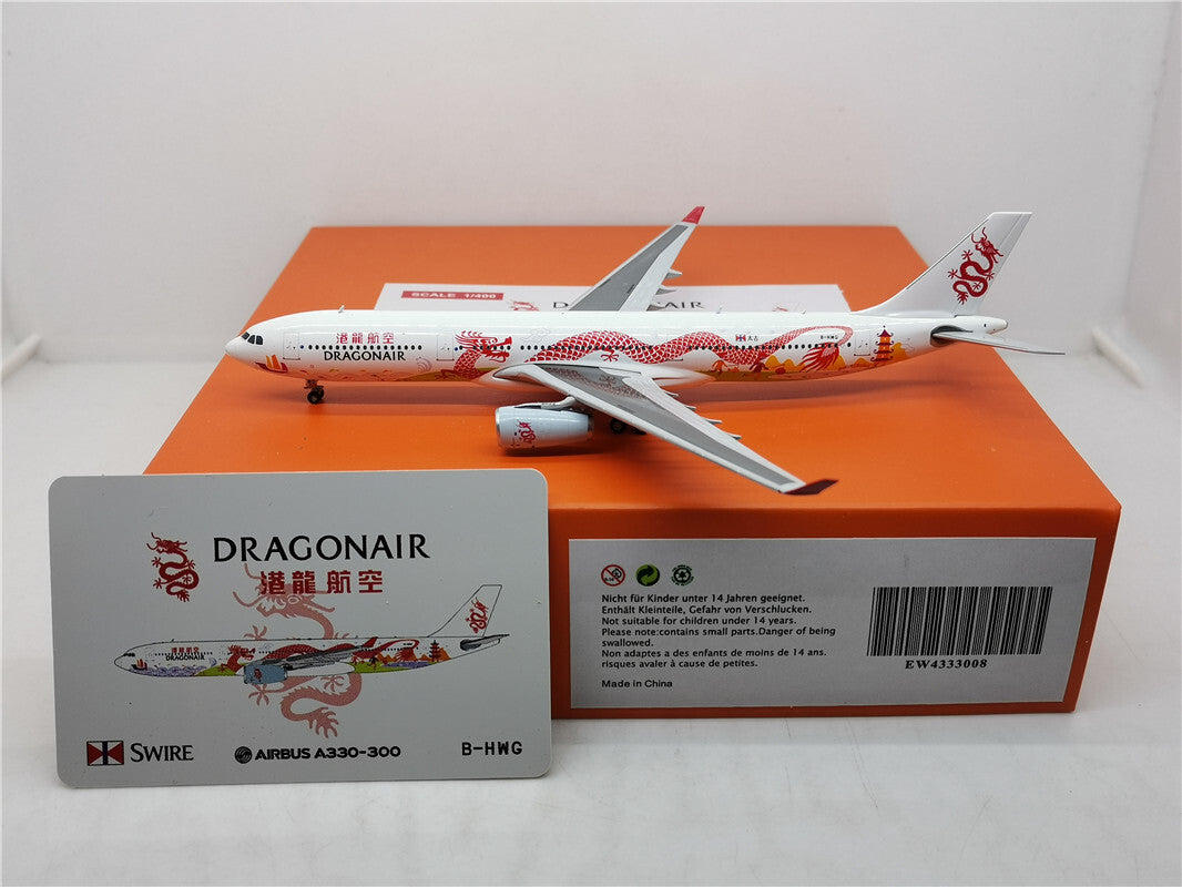 1:400 JC Wings DRAGONAIR A330-300 Passenger Airplane Diecast Aircraft Model