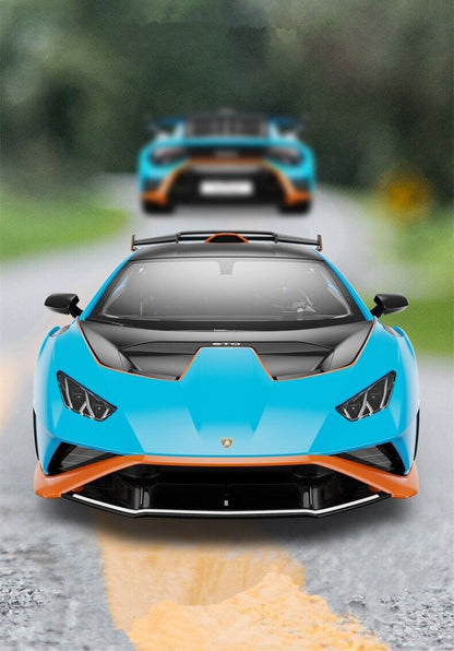 1:18 Lamborghini Huracan STO Diecast Metal Alloy Collectible Model car Toy Light