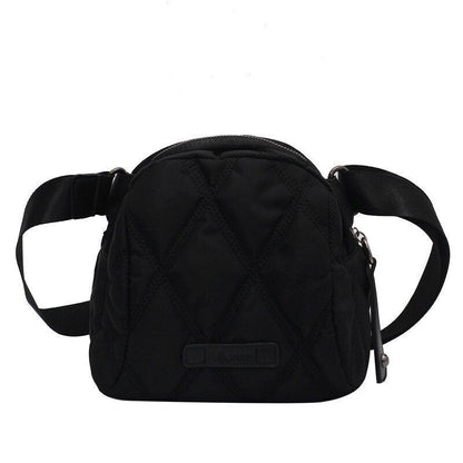 Nylon Black Handbag Essential Portable Everyday Crossbody Purse 24.5*19*12.5 CM