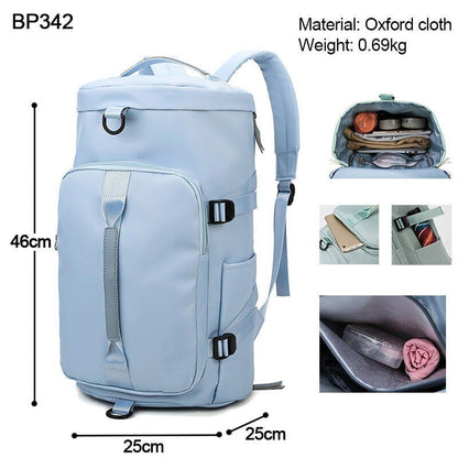 Large Shoulder Travel Backpack Weekend Sports Zipper Multifunction Crossbody Bag