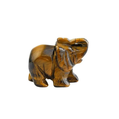 36mm Chinese Jade Ston Luck Elephant Fortune Feng Shui Statue Office Ornament