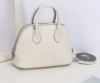 Women's Mini Bag Genuine Leather Shell-Shaped Handbag Luxury Bag Crossbody Purse
