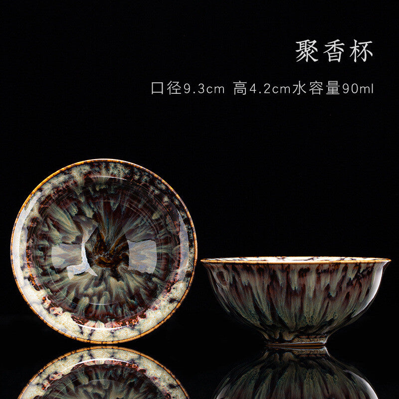 Tea Cup Ceramic Kungfu Teacup Chinese Jianzhan Traditional Ceramic Art Best Gift
