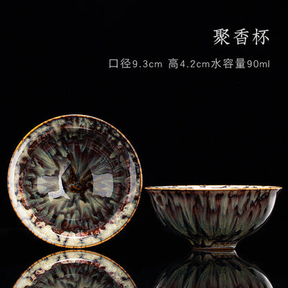 Tea Cup Ceramic Kungfu Teacup Chinese Jianzhan Traditional Ceramic Art Best Gift