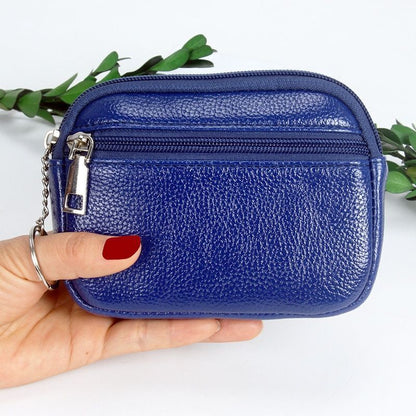 Women Wallet Leather Purse Card Holder Coin Clutch Zipper Keychain Bag 14*4*11CM