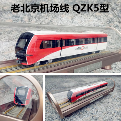 1:68 34CM Beijing Airport Express QZK5 Metro Subway Trains Vehicle Diecast Model