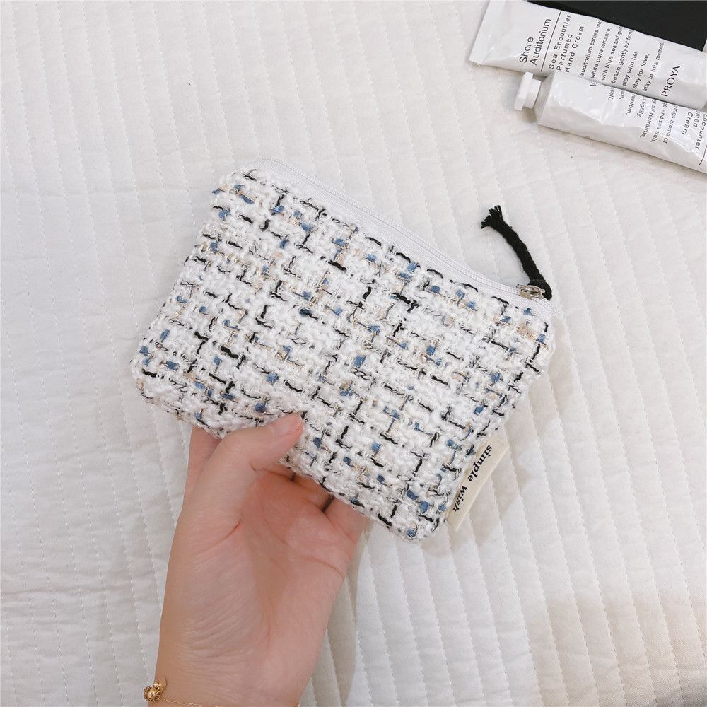 Small Cosmetic Bag Zipper Makeup Lipstick Travel Purse Organizer Pouch 14*10 CM