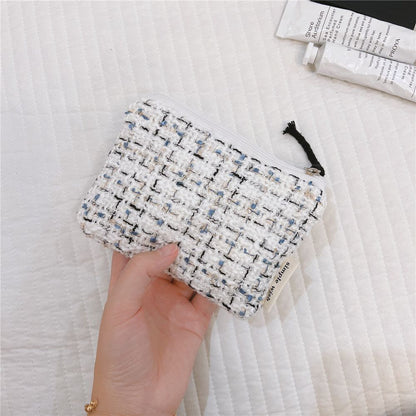 Small Cosmetic Bag Zipper Makeup Lipstick Travel Purse Organizer Pouch 14*10 CM