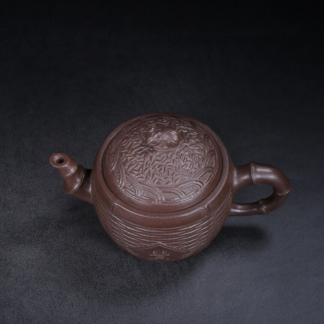 Chinese Yixing Zisha Clay Handmade Exquisite Teapot （五谷丰登 底款：汪寅仙）