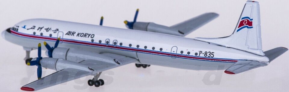 1:500 Herpa AIR KORYO Ilyushin Il-18 Passenger Airplane Diecast Aircraft Model