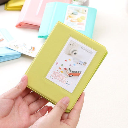 Photo Album 64 Pockets Candy Color Polaroid Mini Photocards Image Holder Storage