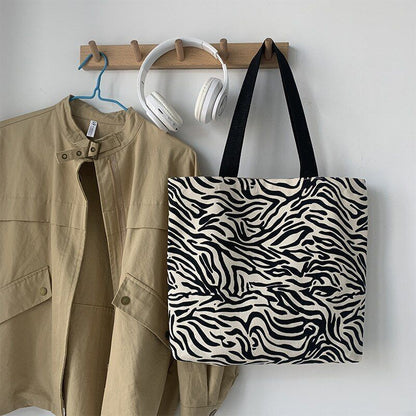Canvas Shopping Bag Cloth Shoulder Bags Student Casual Handbag Reusable Purse