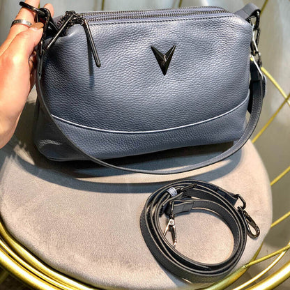 Women Genuine Leather Bag Female Natural Cowhide Shoulder Cross-body Bag