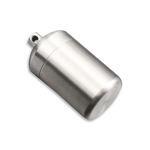 New Stainless Steel Waterproof Cans Case Travel Pills Container Box Key Pendant