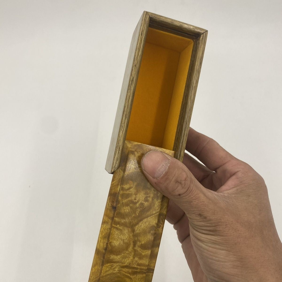 Golden Nanmu Jewelry Box Seal Case Random Color Wood Storage