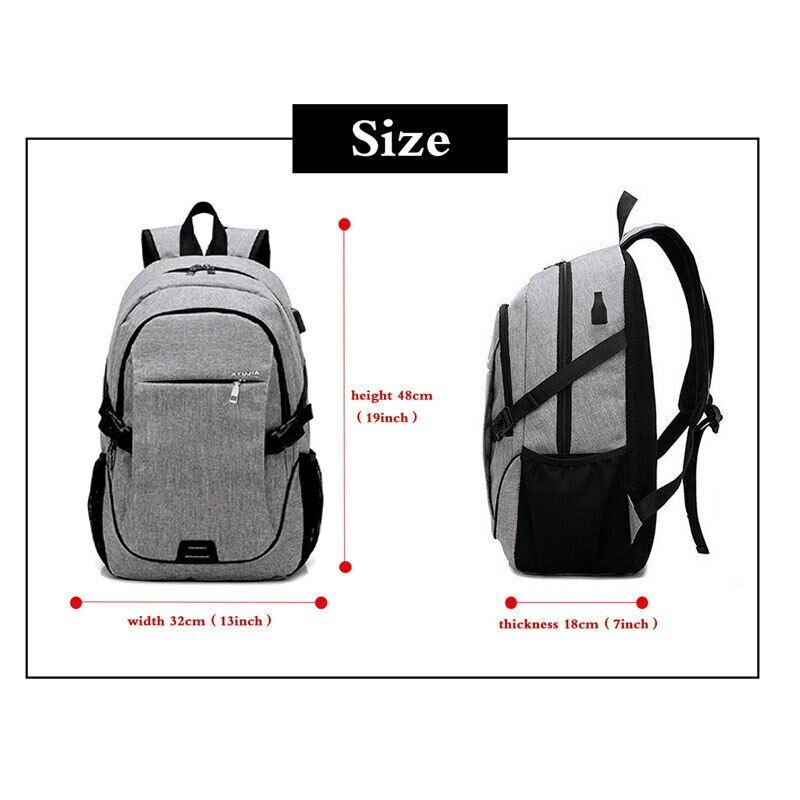 Male Backpack Bag 15.6 Inch Laptop Travel Backpack Teenagers Notebook School Bag