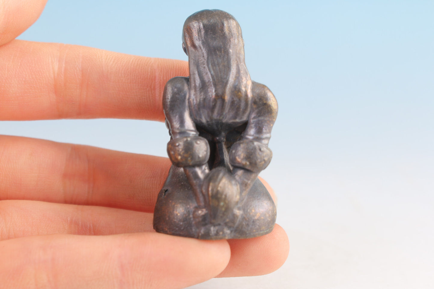 Rare Chinese Bronze Girl Collectible Statue Hand Piece
