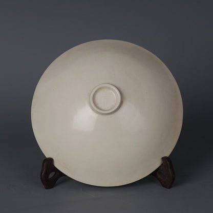 Song Kiln Dragon Phoenix Bowl Antique Porcelain Carved Bamboo Hat Collectible