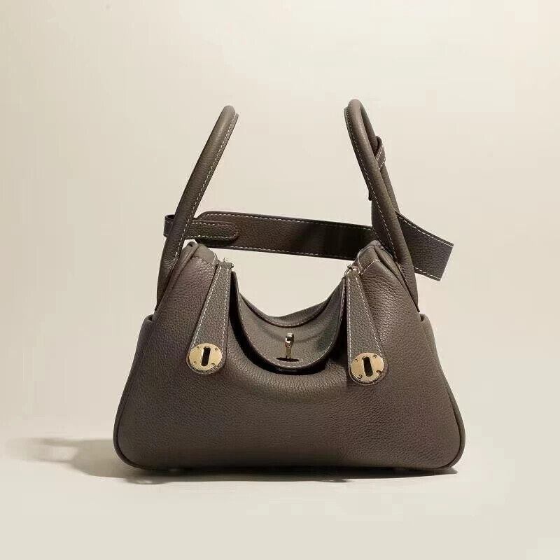 Pillow Handbags Tote Bag Women Golden Lock Soft Cow Genuine Shoulder Crossbody