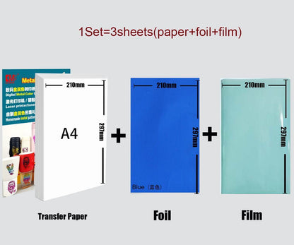 Water Transfers Decal 3Pcs Printable Laser Hot Stamping Paper Image Mug Stickers