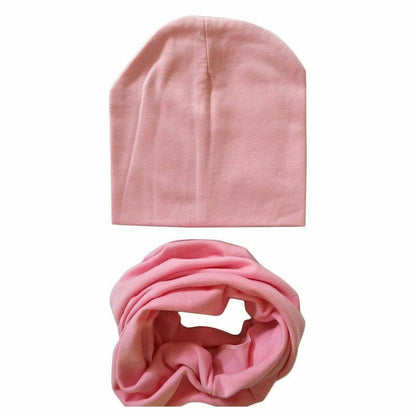 Baby Hats Winter Spring Scarf Sets Cotton Boy Girl Caps Kids Bonnet Beanie Cap