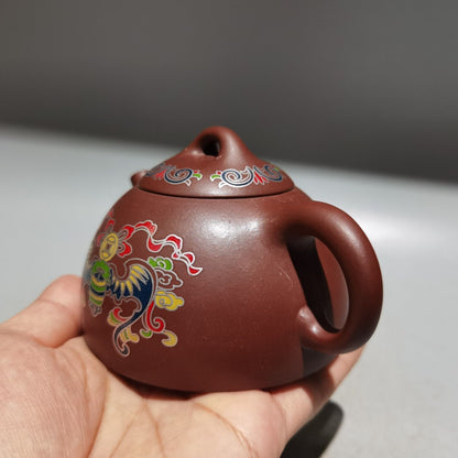 Chinese Yixing Zisha Clay Handmade Exquisite phoenix shape Teapot 品名：凤鸣壶 低款：周桂珍