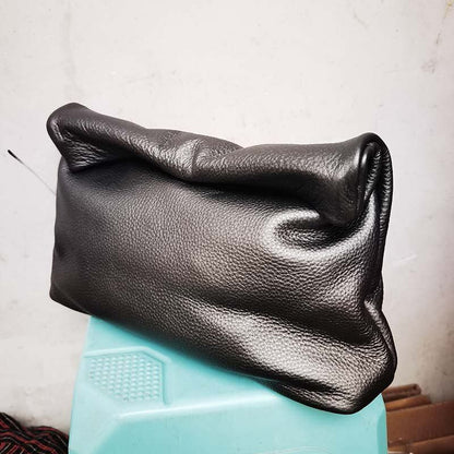 Cowhide Mobile Phone Purse Handbag High Portable Genuine Leather Handbag 32*28CM