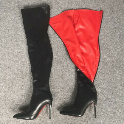 Custom-made Ladies Overknee High Boots Stilettos High Heel Nightclub Pointed Toe