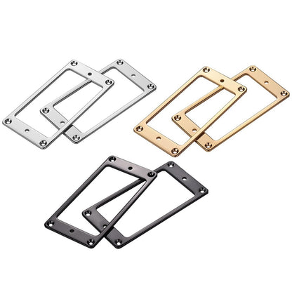 2 Pcs Iron Humbucker Pickup Mounting Ring With Srcews For Les Paul LP Parts