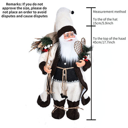 Christmas Ornaments 30-45cm Large Santa Claus Dolls Standing Figurine Home Decor
