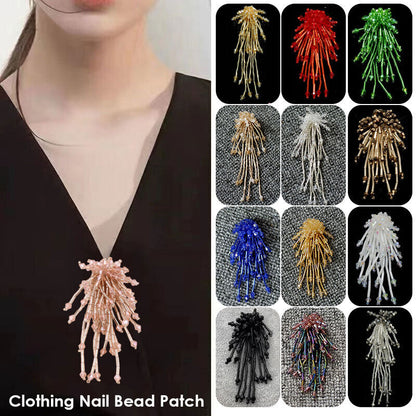 Tassel Nail Bead Cloth Paste Bag Earrings Jewelry Accessories Patch DIY Material