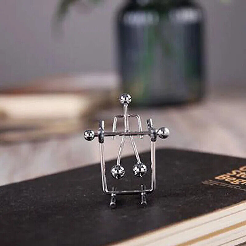 Newton Cradle Iron Man Metal Perpetual Balance Physics Science Pendulum Figurine