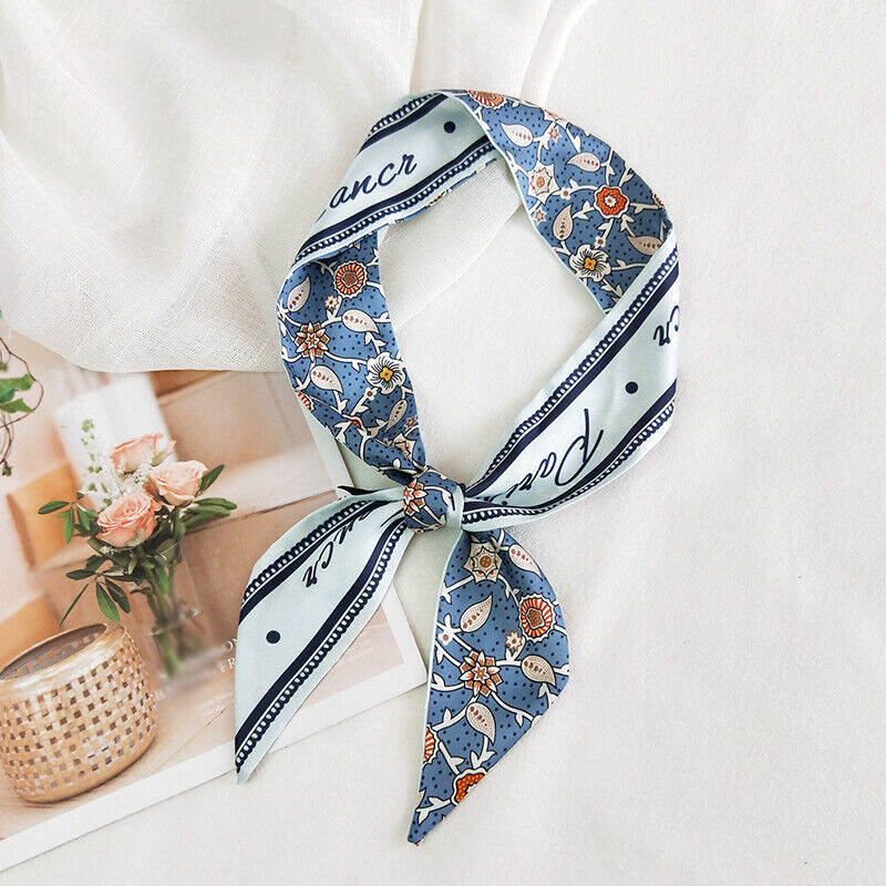 Ladies Neck Scarf Long Ribbon Wrap Tied Bag Handle Hair Wrist band Neckerchief*