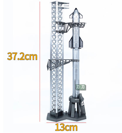 1:400 37CM SpaceX Launch Pad Rocket Set ABS Plastic Diecast Aerospace Model