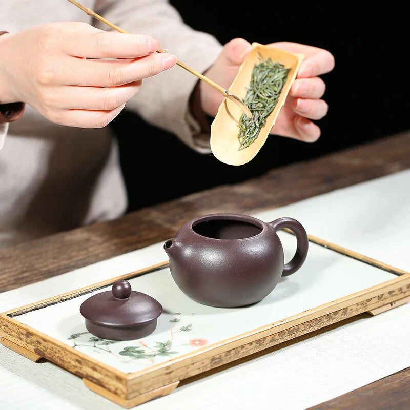 200ml Yixing Purple Clay Teapot Xishi Tea Pot 188 Ball Hole Kettle Zisha Teaware