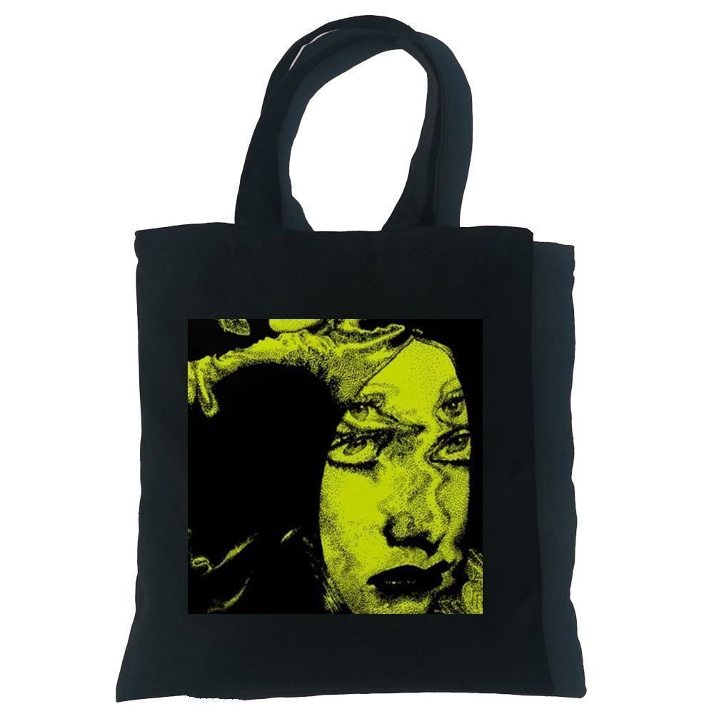 Punk Vintage Large Cartoon Canvas Bag Gothic Shopper Bag Shoulder Bag Pocket 1PC