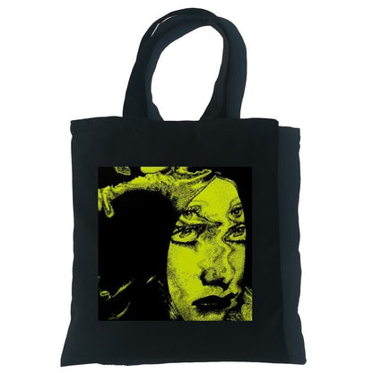 Punk Vintage Large Cartoon Canvas Bag Gothic Shopper Bag Shoulder Bag Pocket 1PC