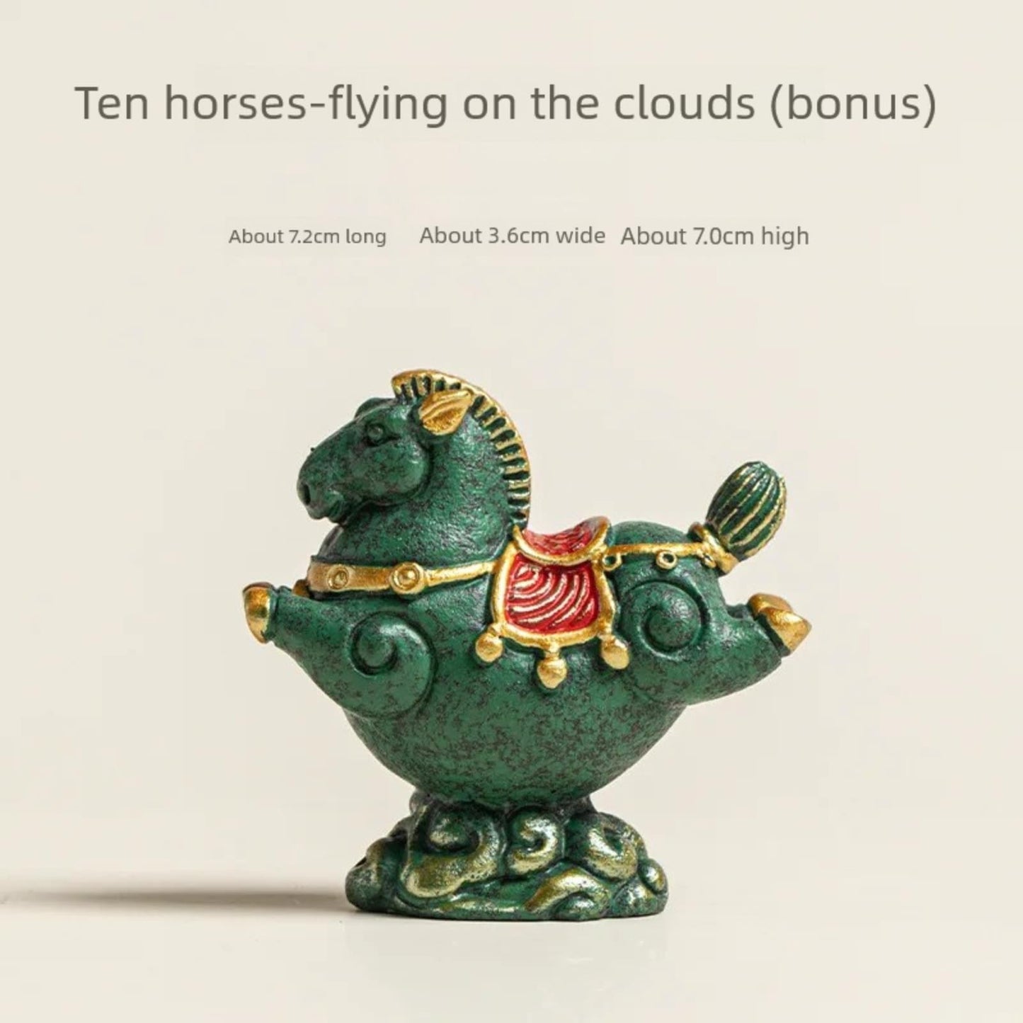 Sandstone Horses Tea Pet Ornaments 7.2cm Chinese Handmade Handicrafts Tea Play